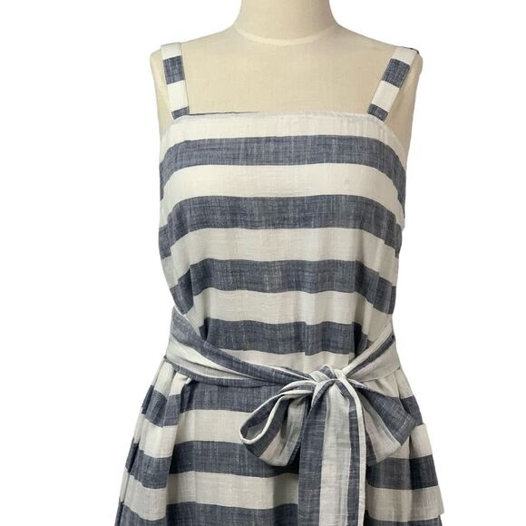 CHELSEA & THEODORE Women's Stripe Dress with Flounce Hem - Picture 3 of 16